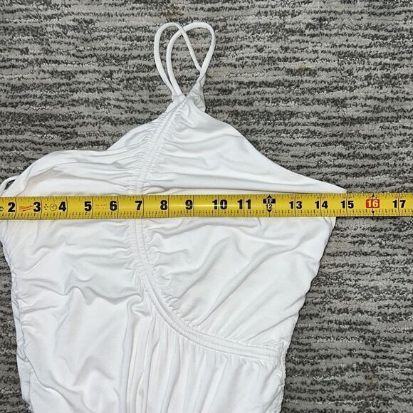 NWT Jonathan SIMKHAI Jessica Ruched Maxi Dress White Medium - Picture 10 of 16